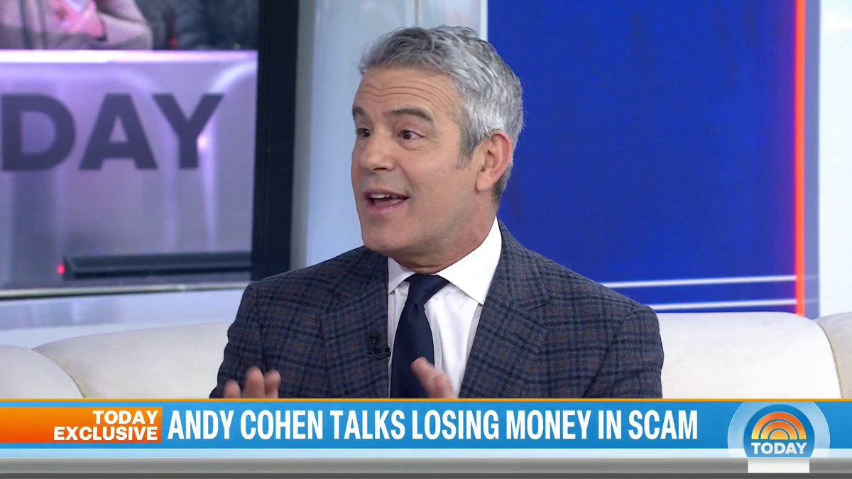 Andy Cohen is talking all about the dangers of impostor scams after his experience of having his bank account hacked. Andy Cohen Cohen says the scheme is very easy to fall prey to and wants to spread awareness of how it is presented so that others don't fall victim.