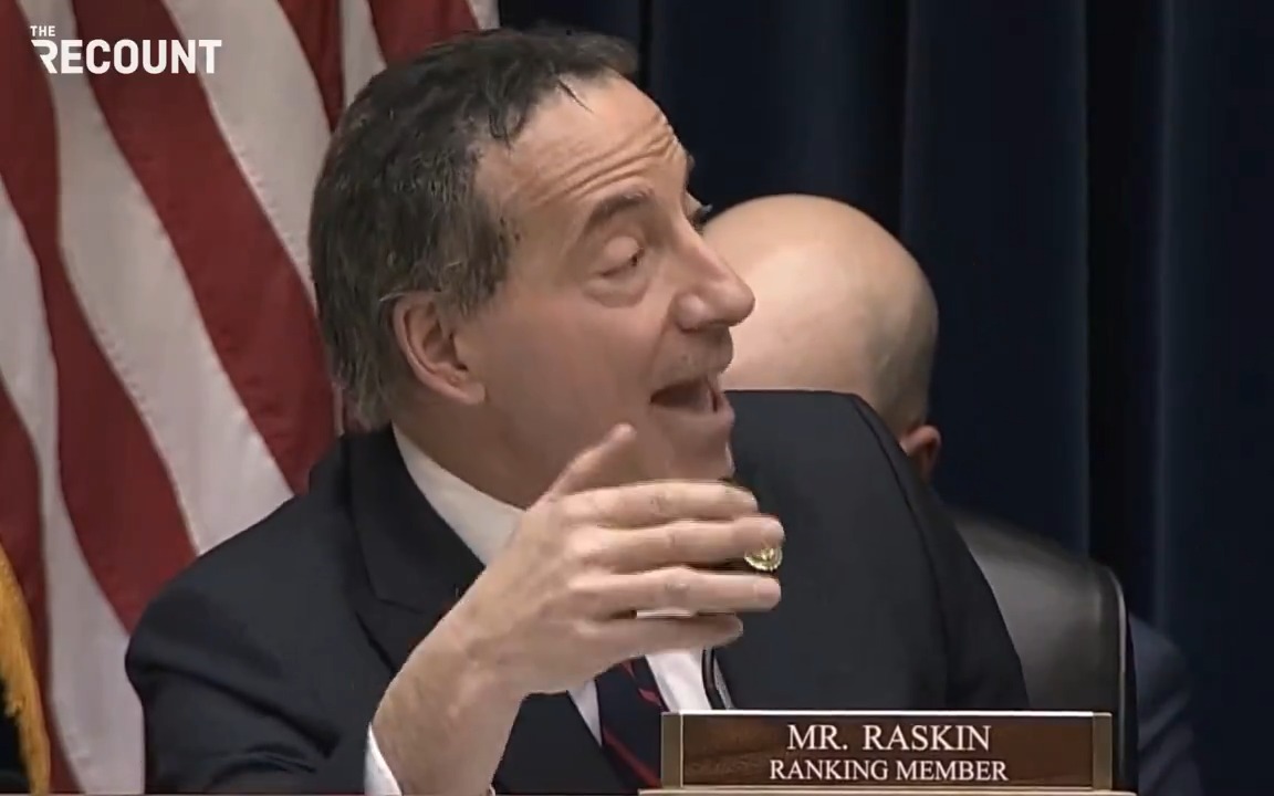 Rep. Byron Donalds (R-FL): “Have you ever stayed at a Trump hotel, Mr. Raskin?” Rep. Jamie Raskin (D-MD): “No, and I would never would stay at a Trump hotel. I’ve got too much self-respect and concern for hygiene.”