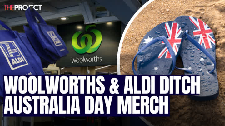 Aldi has joined Woolworths in announcing they will not be stocking Australia Day merchandise this year, while their competitor Coles confirmed it would sell Australian-themed products for the public holiday.
