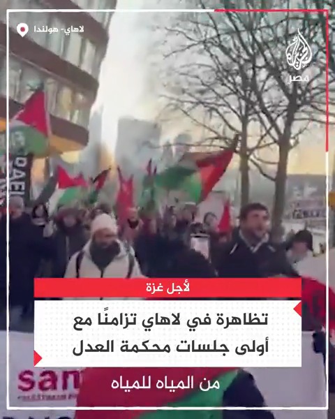 "نفديكِ يا فلسطين".. تظاهرات أمام محكمة العدل الدولية في أولى جلسات دعوى جنوب إفريقيا ضد إسرائيل بتهمة ارتكاب "إبادة جماعية"