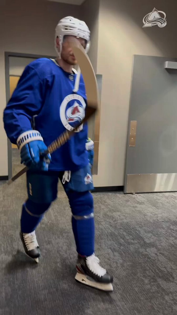 It’s always a great day when our Captain hits the ice ❤️ #GoAvsGo