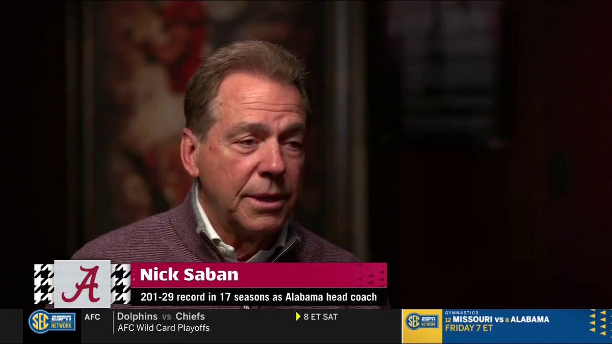 Nick Saban puts to rest any speculation of family or health concerns driving his retirement decision: "It's just about the grind of the season and the ability to sustain the energy all the way through the way I need to do it."