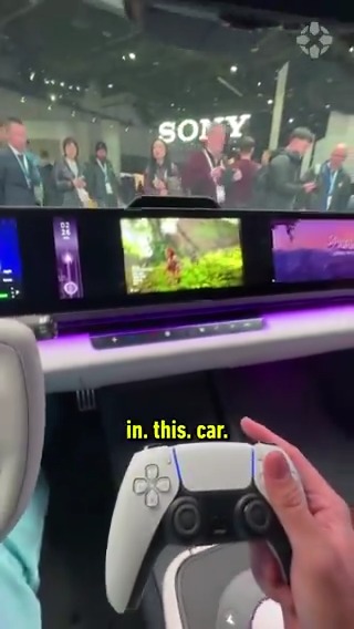 You can play PS5 games inside the Afeela aka the PlayStation CAR. #ces #ces2024
