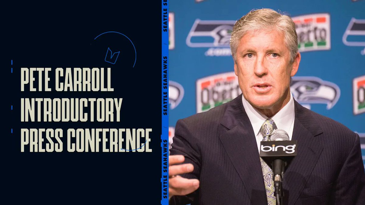 Been the same since day one. Pete Carroll's introductory press conference in its entirety 📺
