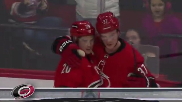 Two beautiful passings plays just 15 seconds apart gives the Carolina Hurricanes an early 2-0 lead! 🌪️
