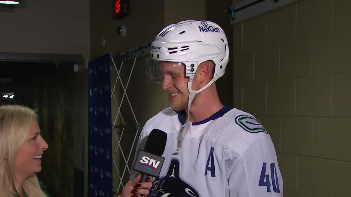 "We just try to work hard and rely on each other." Hear from Elias Pettersson with Canucks Reporter after scoring the OT winner and finishing with four points on the night! 1 RT = 1 #NHLAllStarVote Elias Pettersson