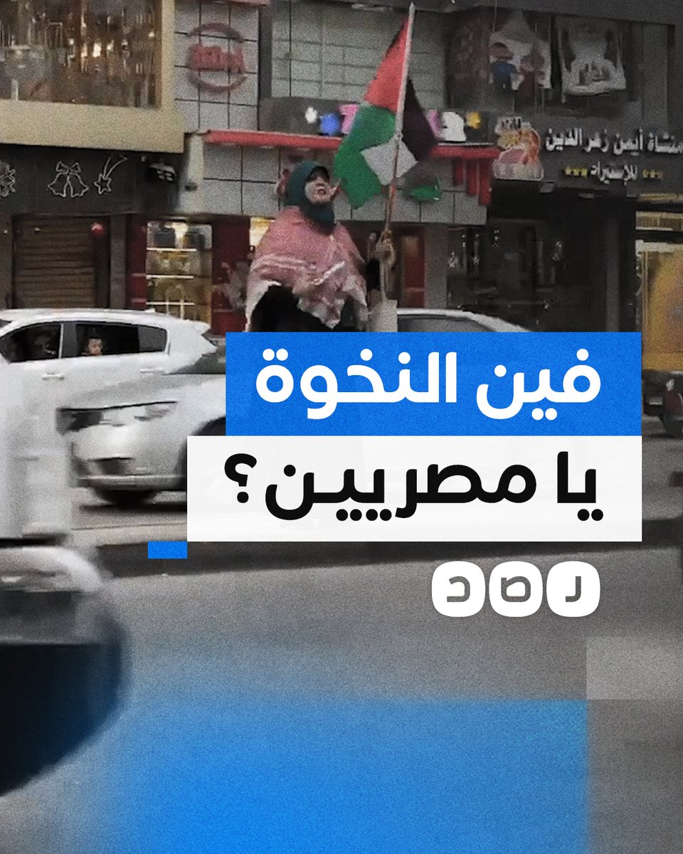 "يا رجالة يا مصريين فين النخوة وفين الدين؟" سيدة مصرية ترفع علم فلسطين وتهتف تضامنا مع غزة بأحد شوارع حي النزهة بالقاهرة