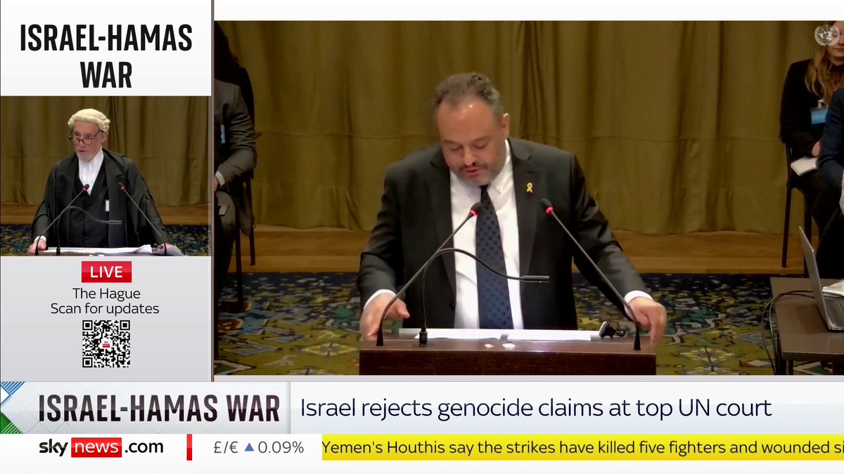 Israel is presenting its defence at the International Court of Justice in The Hague today after facing accusations brought by South Africa that it is committing genocide in Gaza. Sky's Dominic Waghorn shares the latest from this hearing. 📺 Sky 501