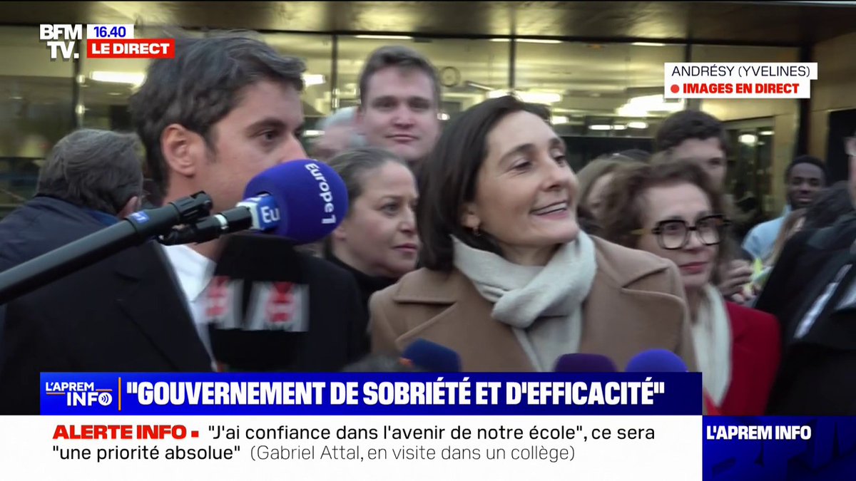 💬 "Nous avons vu des paquets d'heures pas sérieusement remplacées, on en a eu marre" ➡ Amélie Oudéa-Castéra (ministre de l'Éducation nationale et des Sports) s'exprime sur la scolarisation de ses enfants au lycée privé catholique parisien Stanislas