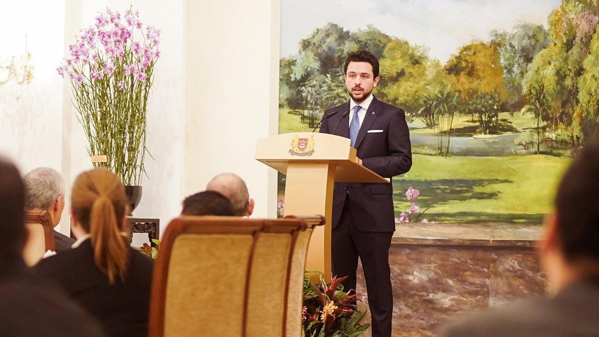 كلمة سمو الأمير الحسين بن عبدالله الثاني ولي العهد خلال مأدبة غداء رسمية أقامها رئيس الوزراء السنغافوري تكريما لسموه والوفد المرافق Remarks by HRH Crown Prince Al Hussein during the official lunch hosted by Singapore Prime Minister in honour of HRH &amp; the accompanying delegation