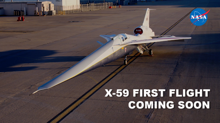 Together with Lockheed Martin, we've unveiled our new X-59 supersonic plane. The X-59 will fly later this year on the #Quesst mission to test quieter sonic booms. What we learn could reopen the skies to commercial supersonic air travel: