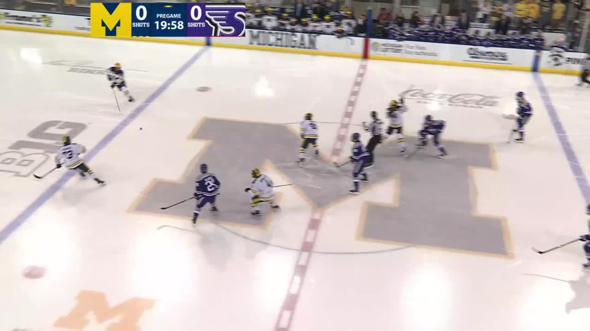 His first goal as a Wolverine, Tanner Rowe!