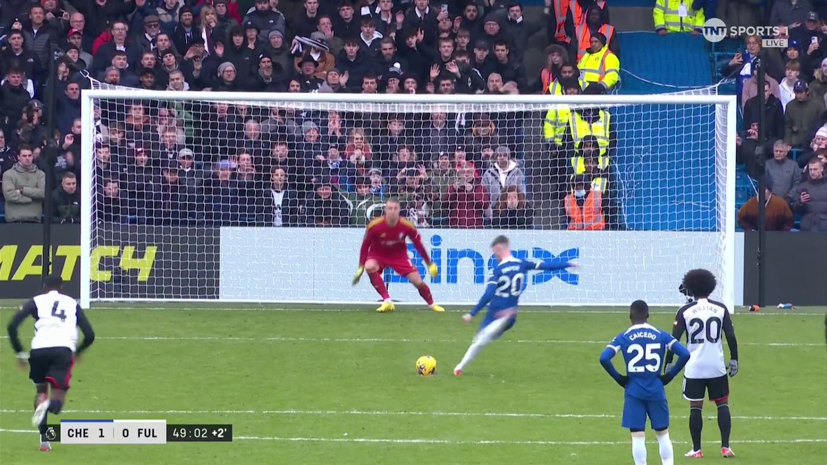 Cole Palmer gives Chelsea the lead over Fulham with a coolly taken spot kick 🎯