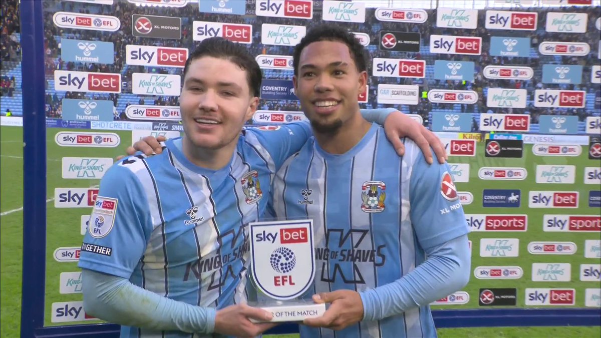 "I don't want to accept this Man of the Match cause he deserves it more" Callum O'Hare and Milan van Ewijk react to a great comeback derby win for Coventry City 💪🔊