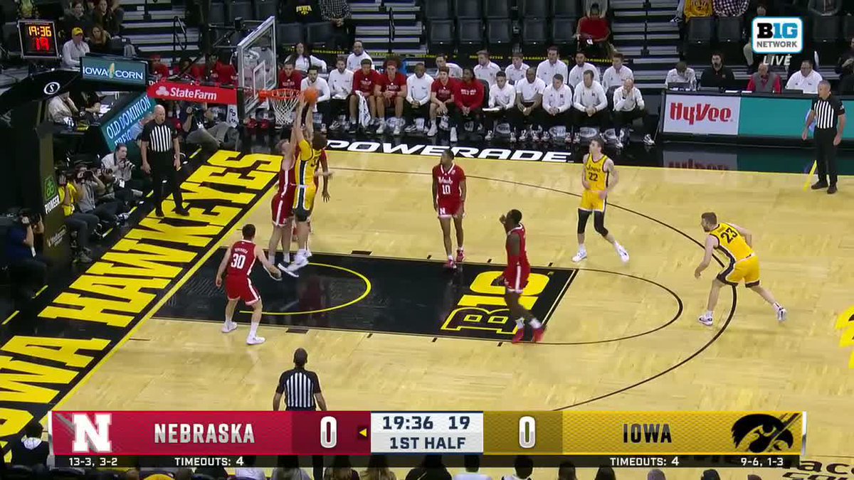 FG: 11-13 PTS: 22 REB: 10 TO: 0 Iowa freshman Owen Freeman had another impressive game in last night's win. 🤩 @_OwenFreeman x Iowa Men's Basketball