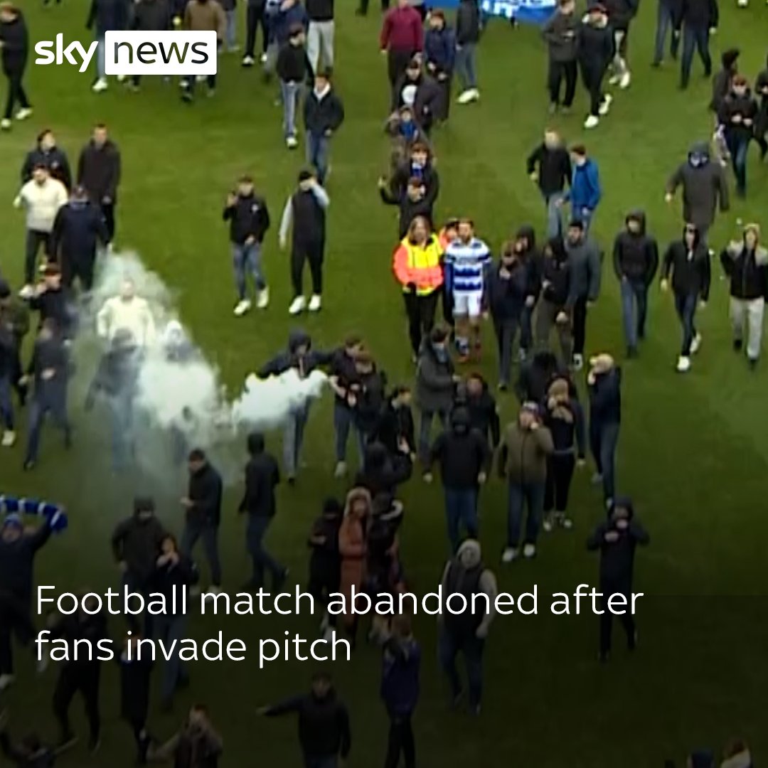 Reading's League One match with Port Vale was suspended when around 1,000 home fans invaded the pitch in the 16th minute, protesting against the club's owner Dai Yongge.