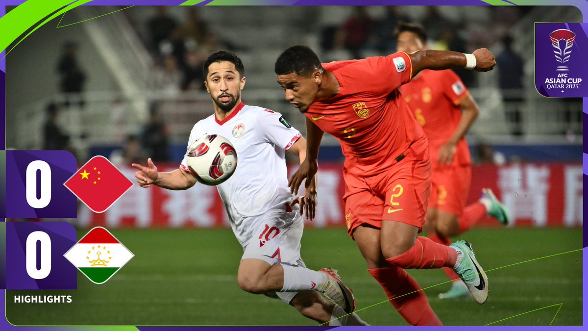 🎥 HIGHLIGHTS | 🇨🇳 China PR 0️⃣-0️⃣ Tajikistan 🇹🇯 Tournament's debutants Tajikistan make their entry with a strong showing in Group A! Match Report 🔗 #AsianCup2023 | #HayyaAsia | #CHNvTJK