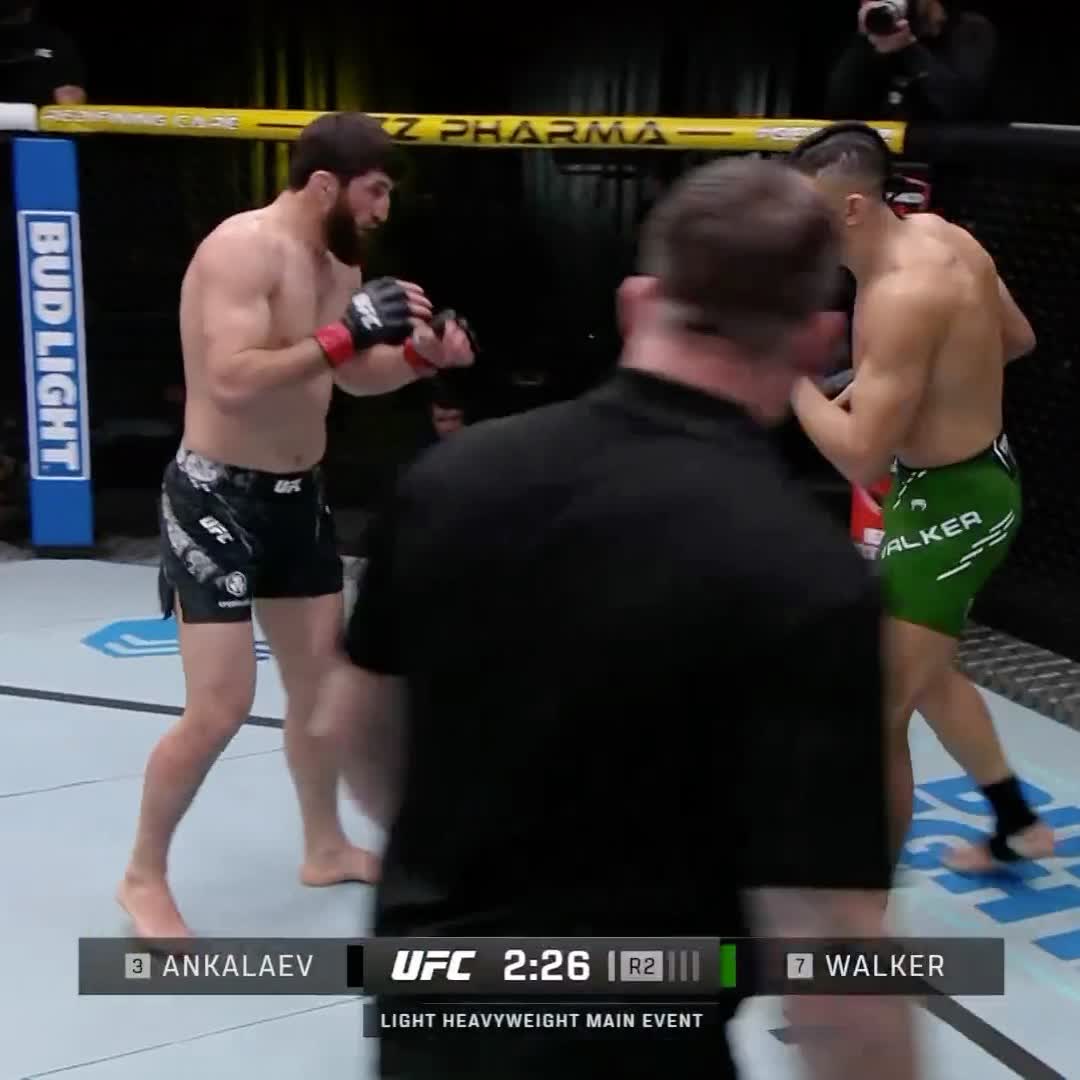 QUE KOOOOO❗️Muhammad big ANK Ankalaev lo noquea en el segundo round con un derechazo descomunal #UFCVegas84