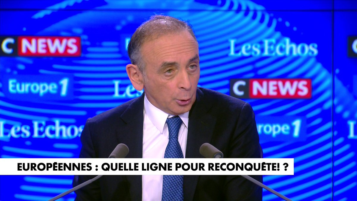 Eric Zemmour, au sujet des élections européennes : «Marion Maréchal pourra dire légitimement qu’elle conduit la seule liste, qui soit contre l’islamisation» dans #LeGrandRDV