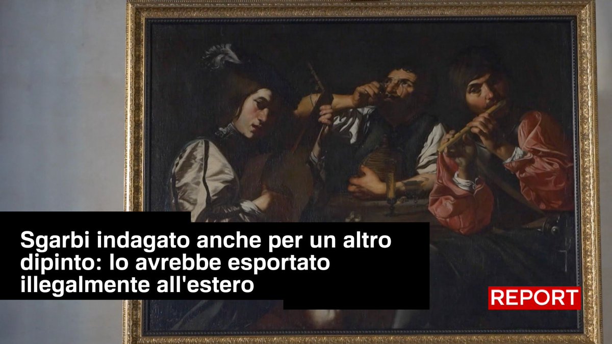 Sgarbi è sotto inchiesta anche per un altro quadro, attribuito a de Boulogne, considerato il più importante caravaggesco. Valore: 5 milioni di euro. Secondo la Procura di Imperia, che lo indaga, Sgarbi lo avrebbe esportato illegalmente. Ora su #Rai3👇