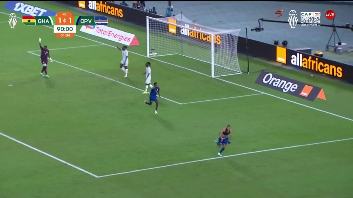 FT: | 🇬🇭 GHA 1-2 CPV 🇨🇻 Dramatic scenes as Cape Verde win it in stoppage time 🤯 Today's results in #AFCON2023 have been insane 😲 #TotalEnergiesAFCON2023