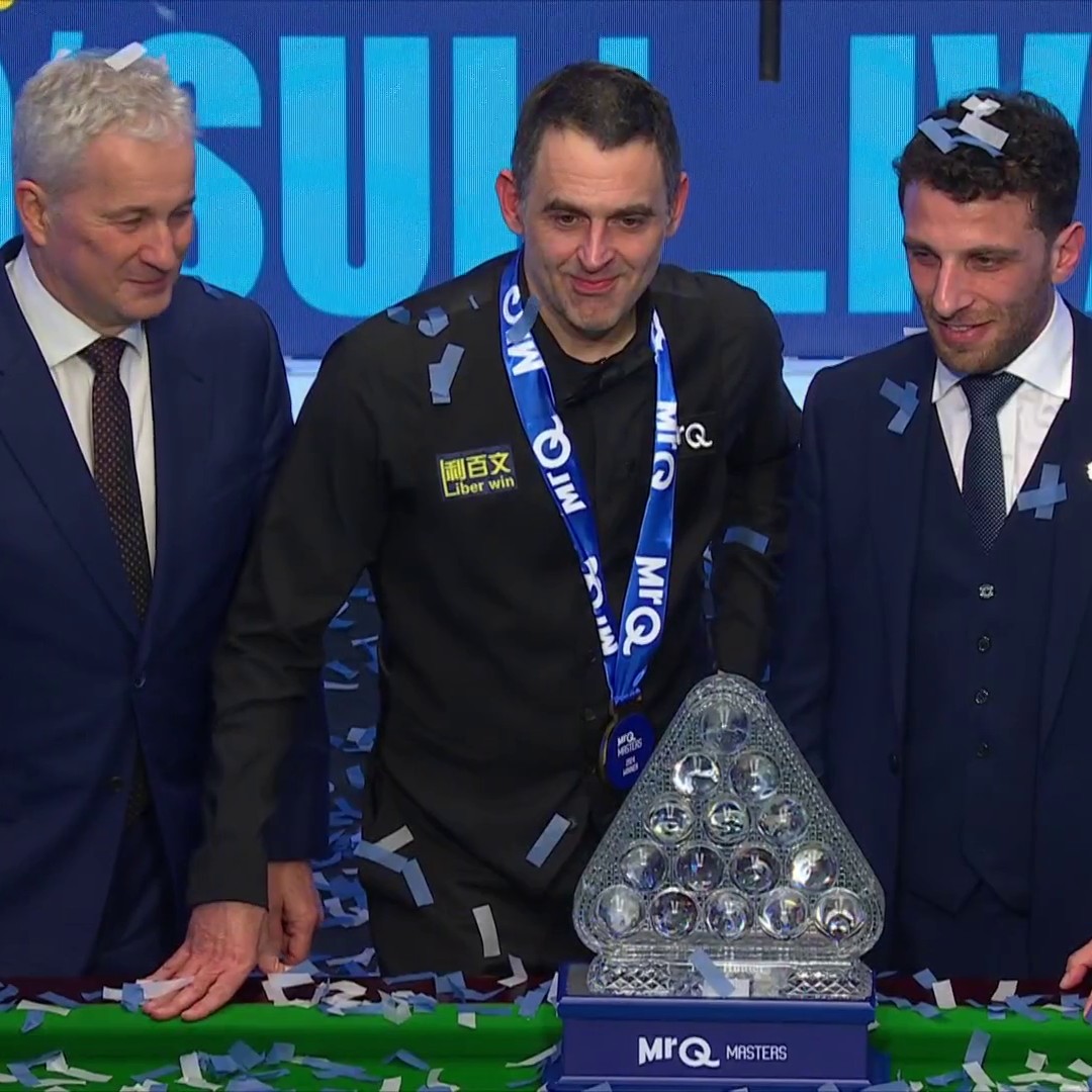 🚀 Ronnie O'Sullivan defeats Ali Carter 10-7 to become 𝑴𝑨𝑺𝑻𝑬𝑹𝑺 𝑪𝑯𝑨𝑴𝑷𝑰𝑶𝑵 🏆 #TheMasters | Ronnie O'Sullivan