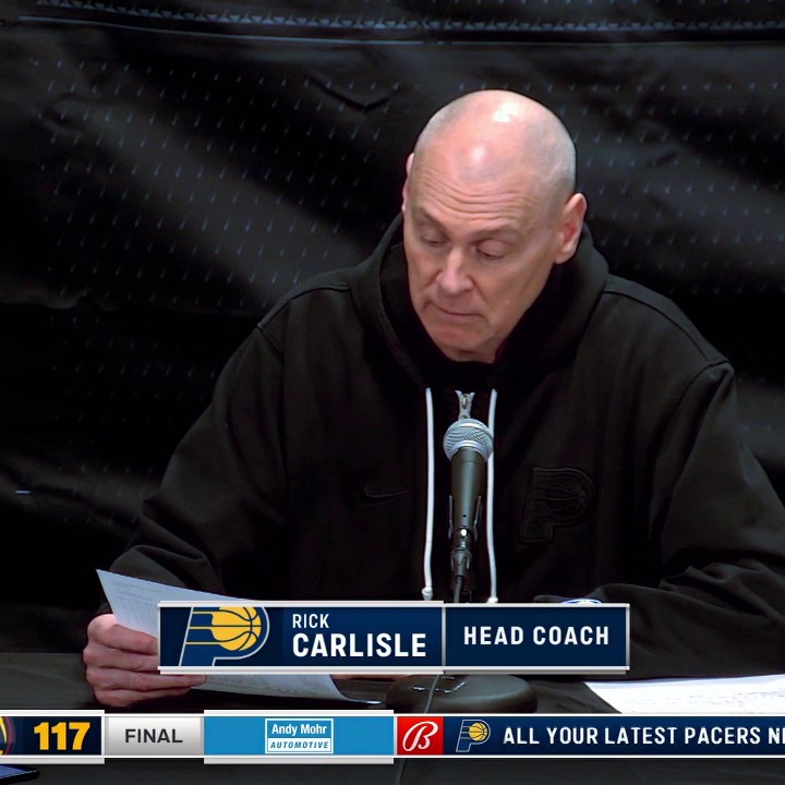 #Pacers coach Rick Carlisle following a 117-109 loss to the Nuggets: "I don't want to get fined, but it took 14 minutes to get a foul called on them in the second half. That was surprising."