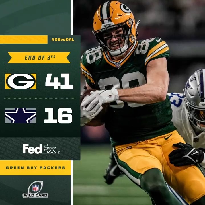 Heading into today's final frame. #GBvsDAL | #GoPackGo