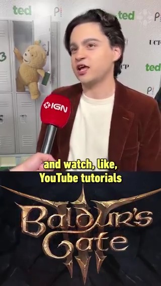 Ted star Max Burkholder logged 180 hours in Baldur’s Gate 3. #ted
