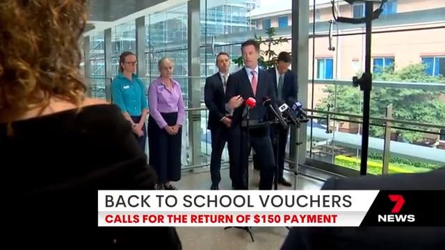 The Premier has made a blunder about a cost of living issue. Despite his government scrapping Back to School vouchers last year, Chris Minns has told a news conference they're still available. #7NEWS