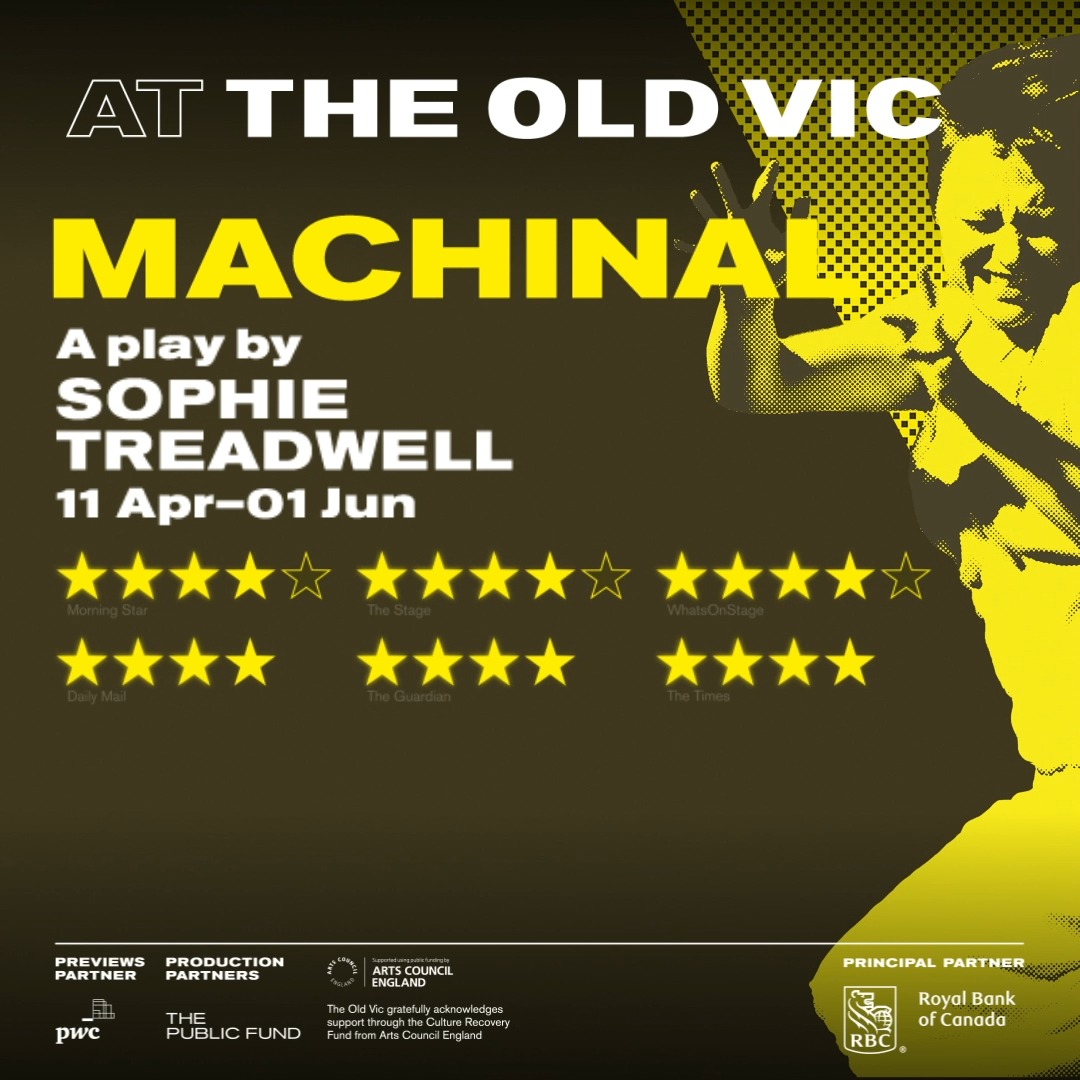 ‘One of the great theatre nights of the decade’ (WhatsOnStage) Richard Jones’ production of Sophie Treadwell’s Machinal starring Rosie Sheehy will have its London premiere on our stage from 11 Apr. Book now #OVMachinal