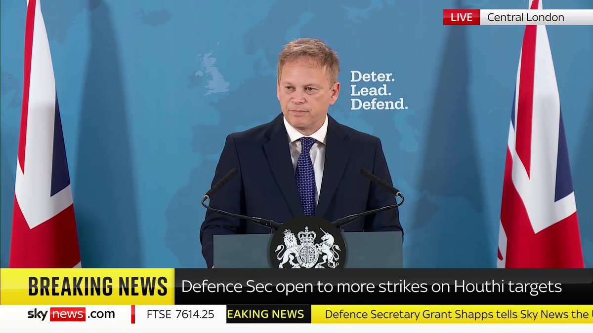 "The era of the peace dividend is over." Rt Hon Sir Grant Shapps urges "all allied and democratic nations" to ensure their defence budgets are growing, warning of growing conflict over the next five years. Live: 📺 Sky 501, Virgin 602, Freeview 233 and YouTube