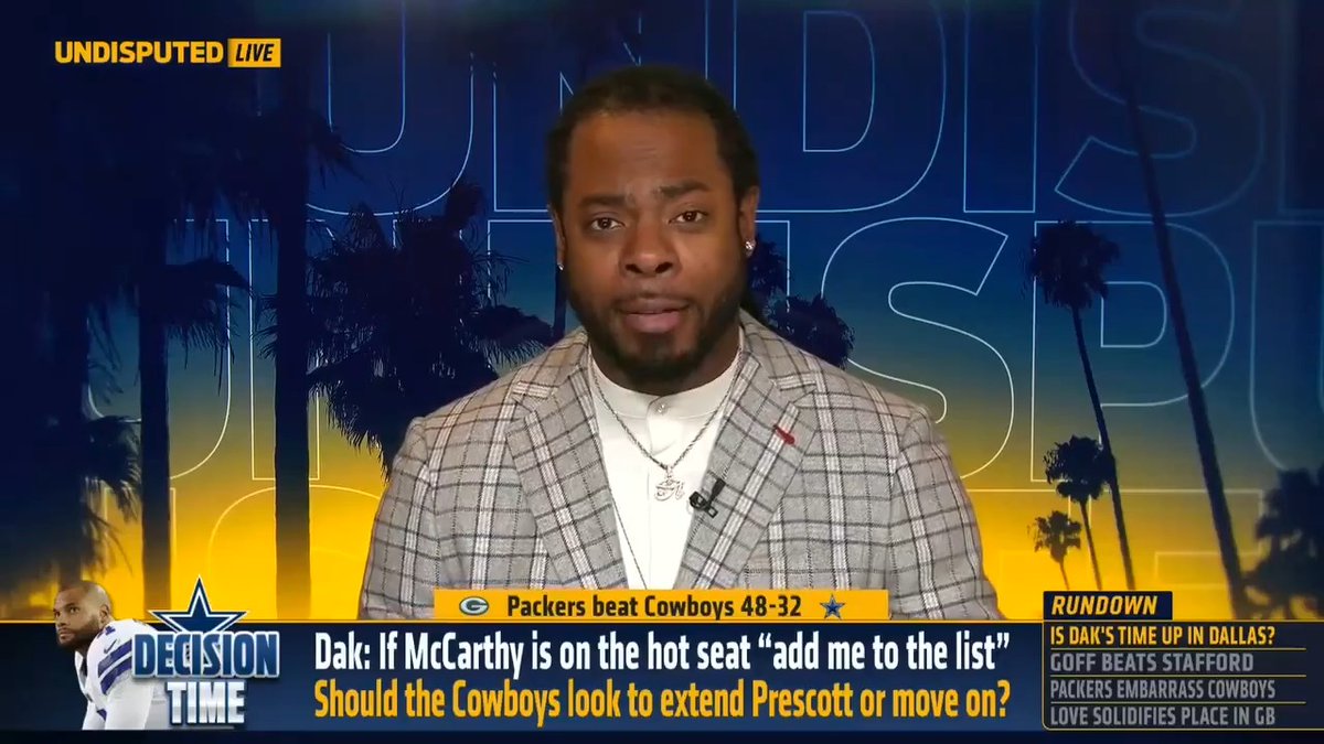 “The Cowboys better pay Dak Prescott or they’ll be in a lot worse situation going forward.” Richard Sherman cautions Cowboys fans who want to clean house after being eliminated from the playoffs