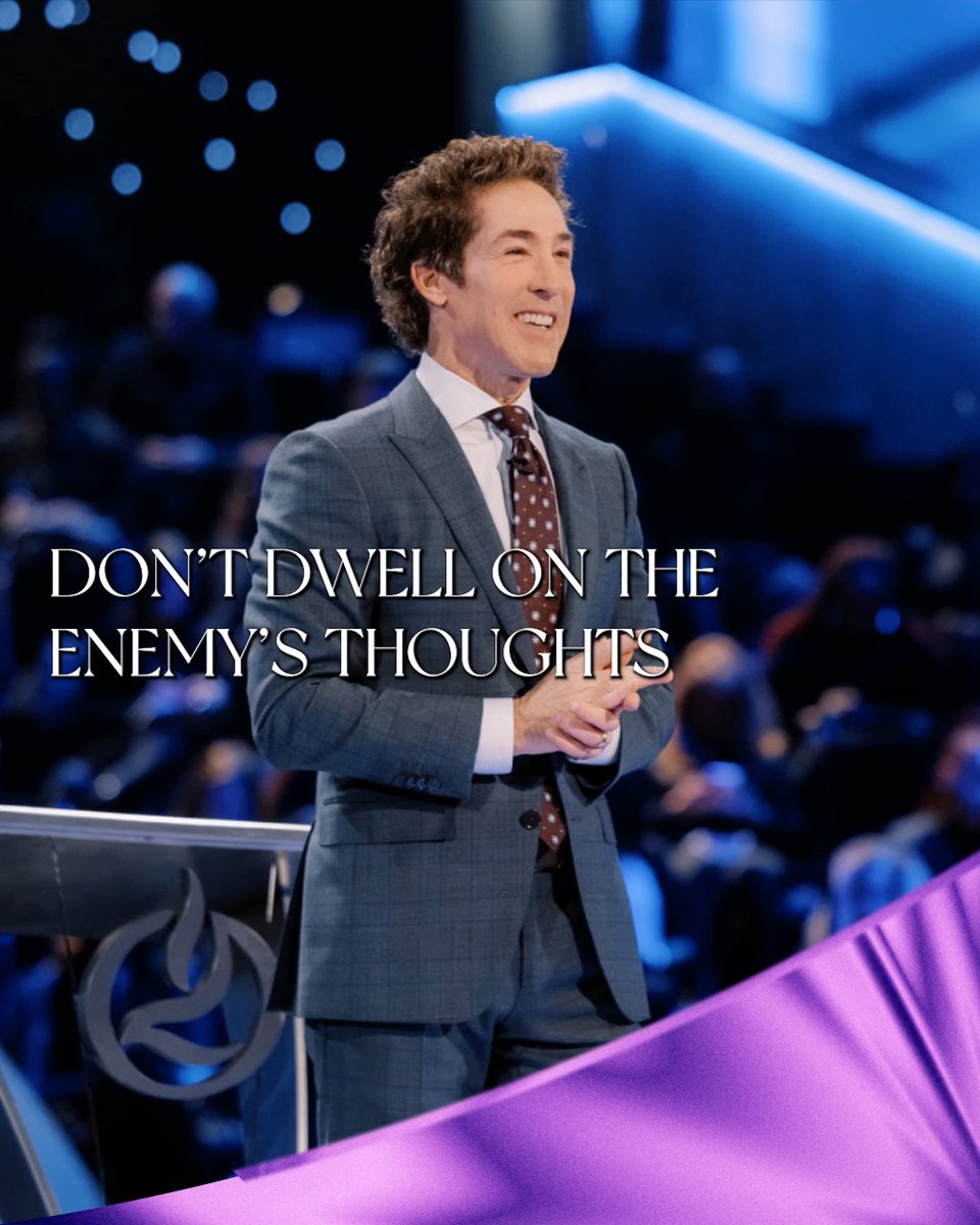 If the thought is negative, discouraging, bringing fear, doubt, or confusion, dismiss it. Don’t give it the time of day. Replace that thought with a positive thought. Replace it with what God says. Tune into Joel’s message today, "A Sound Mind"!
