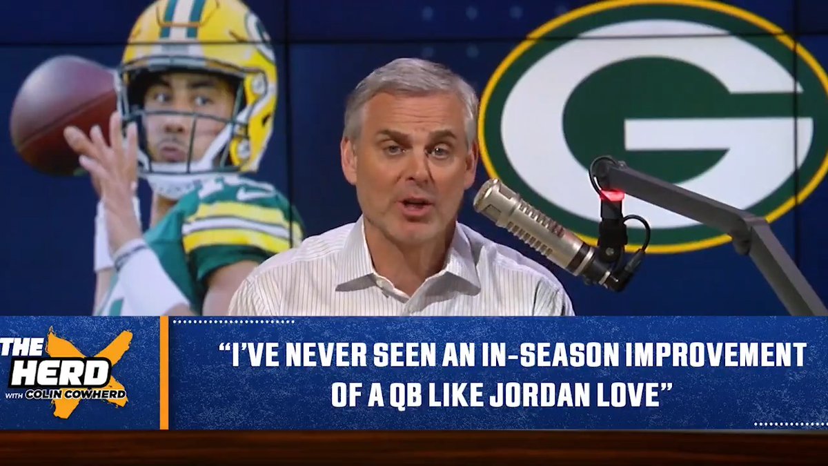 "I’ve never seen an in-season improvement of a QB like Jordan Love." @ColinCowherd on why the Green Bay Packers are a problem now, and moving forward:
