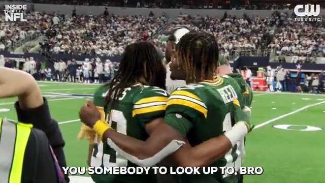 "You somebody to look up to, bro." Nobody was happier for Aaron Jones 3️⃣3️⃣ than his Green Bay Packers teammates. 🥹💚 Inside the NFL | NFL Films