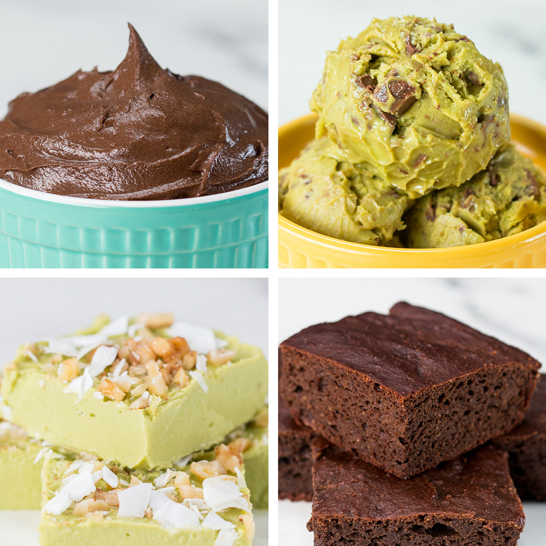 Avocado Desserts 4 Ways