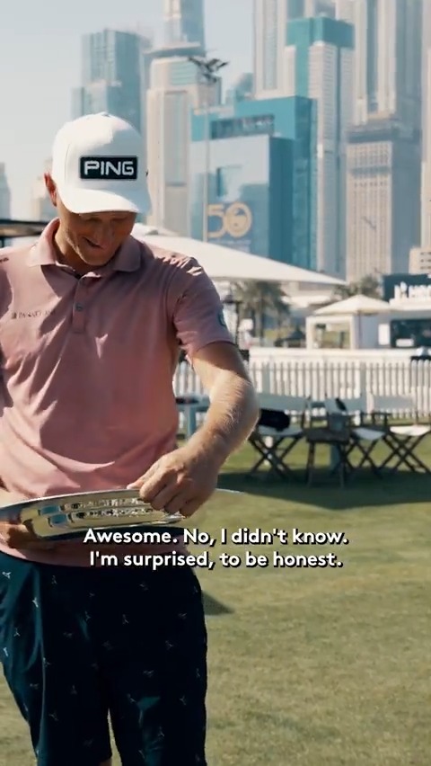 Seve Ballesteros' son, Javier, presented the 2023 Seve Ballesteros Award to Adrian Meronk 🏆