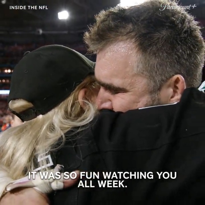 This moment with Jason Kelce and Donna after Super Bowl LVII will always be special. 🥹 (via NFL Films)