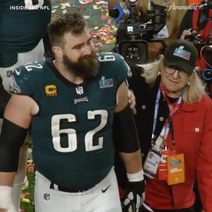 Mama Kelce looking for Jason after last year's Super Bowl always hits me right in the feels. "Go celebrate with Trav" gets me every time.