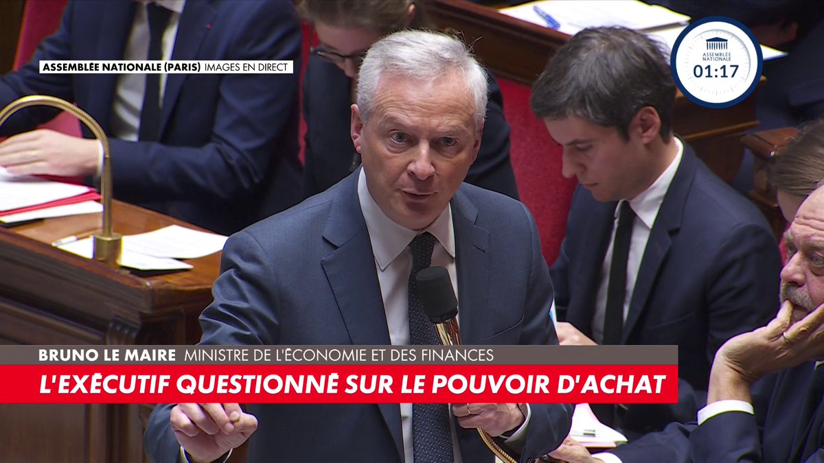 Bruno Le Maire à la députée RN du Var : «Nous n'aurions pas eu de problème de flambée des prix de l'électricité et du gaz si votre ami Vladimir Poutine n'avait pas attaqué l'Ukraine»