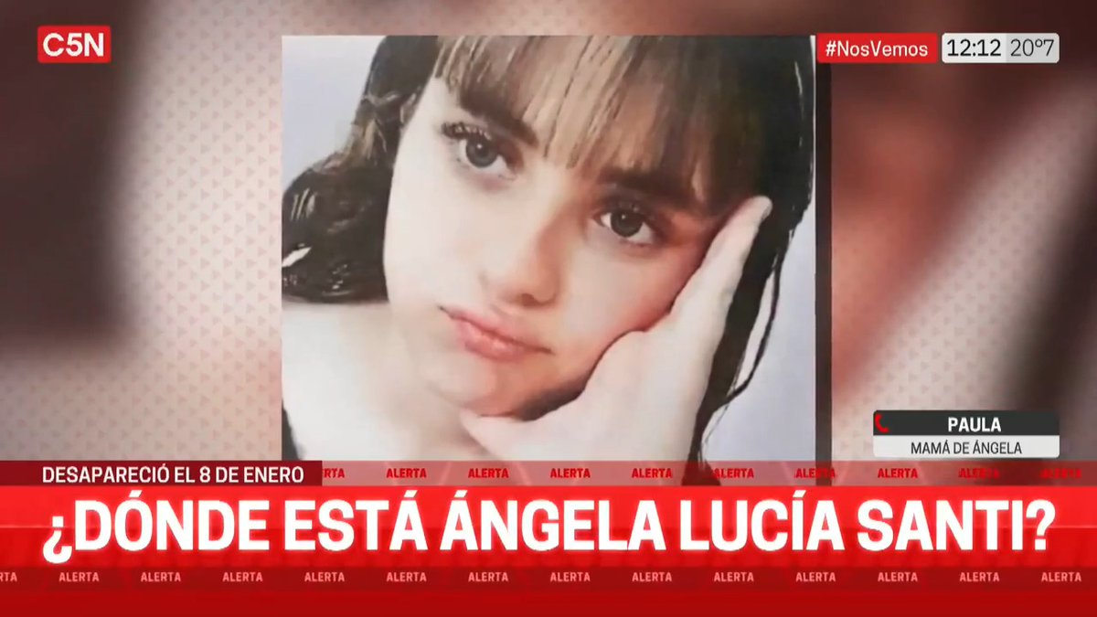 🚨 #ALERTA: ¿Dónde está Ángela Lucía Santi? 📌 Tiene 14 años y desapareció el 8 de enero, sin su celular 💬 "La última imagen de las cámaras de seguridad es en la Estación 3 de Febrero del Ramal Mitre" 💬 "Por los movimientos de su SUBE ella tomó el 152 al Argerich, el 8 de enero" 💬 "Salió a la 1 de la mañana del 9 de enero y después de eso no tengo más registros de mi hija"