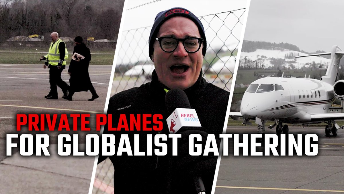 Hypocrisy: Influential global leaders flock to WEF by private jet 'These are the people telling you to reduce your carbon footprint,' said Ezra Levant. The Rebel News team is on the ground in Davos, Switzerland as this year's World Economic Forum (WEF) officially gets underway. Rebel News CEO Ezra Levant 🍁🚛 travelled to a nearby private airport to highlight WEF attendees' tendency to not always practice what they preach. While the influential global leaders tell the masses to do everything they can to reduce their carbon footprints, the wealthy and powerful continue to travel by private jet. Speaking about some of the VVIPs attending the event, Levant said, "Let me tell you, they don't bother with going on to turn-ey, car-sick Swiss Alps roads, they fly private jets to this private airstrip about an hour and 15 minutes away from Davos." "And then many of them take a helicopter from here for that last leg of the journey. God forbid they share the highway with the peasants." Levant added, "They'll dine on the finest Wagyu steaks and Kobe beef while telling you to 'eat ze bugs.'" Discussing a conversation he had with a staff member at the private airport, Levant said, "One of the airport staff came up to me and just chatted with me and said that during the WEF week they get 150 flights a day of private jets through this airport alone." For all of our on-the-ground reporting from Davos and to support our independent journalism, check in daily at