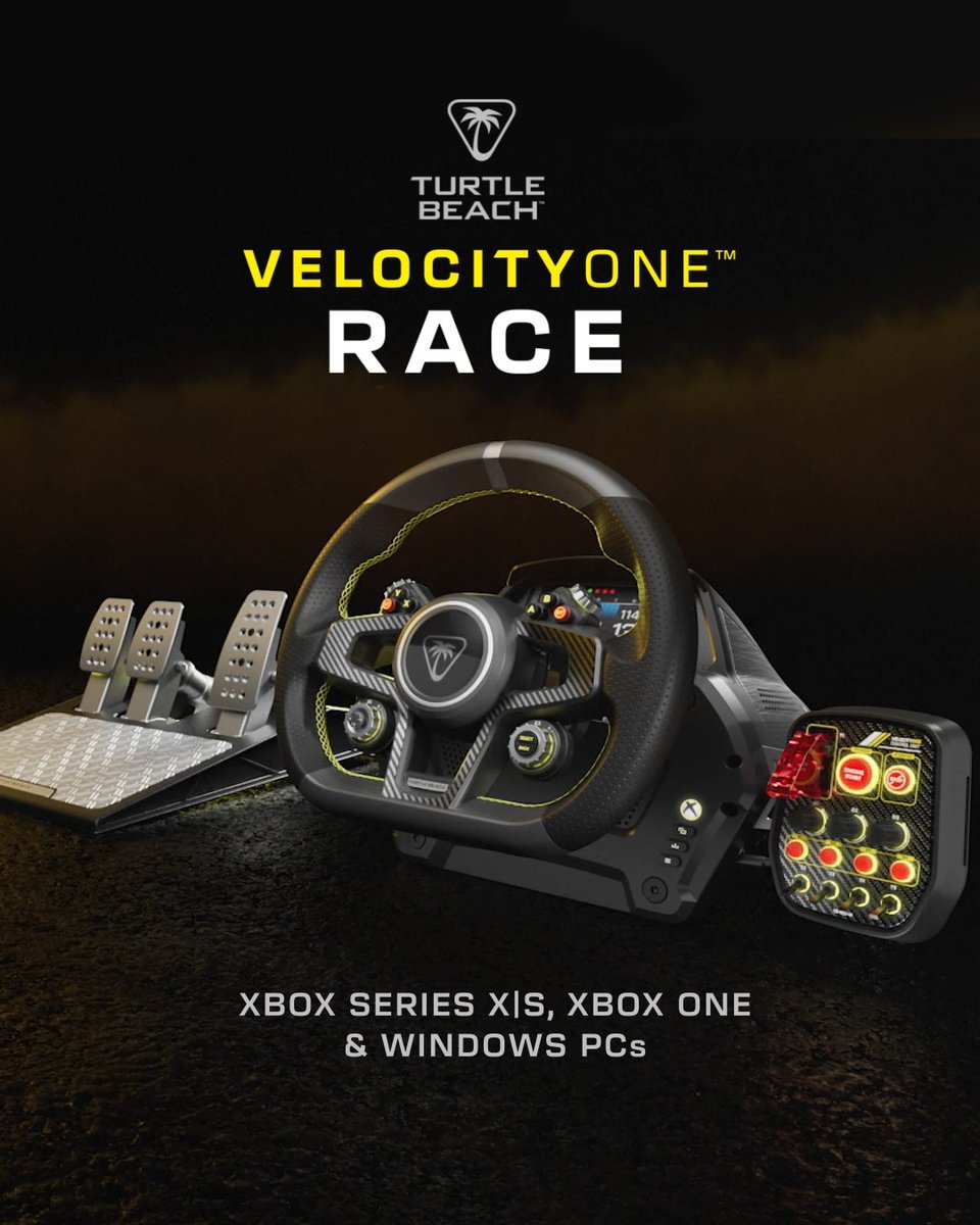 Introducing the VelocityOne™ Race Universal Wheel &amp; Pedal System! 🏁 👍 K: Drive™ Force Feedback Motor 🎛️ Mag-Shift™ Paddles 📺 Race Management Display™ 🏎️ Load-Cell Braking System 👟 Customizable Pedal Set 💻 Xbox &amp; Windows PC Pre-order now 👇
