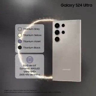 A referencia para smartphones, qualidade, potência e inovação: #GalaxyS24 Ultra. 💫 Agora com Inteligência Artificial, para facilitar ainda mais cada dia! 🙌 #GalaxyAI chegou. #SamsungUnpacked