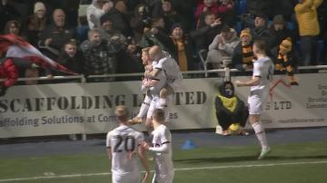 Net: Found 🔎 Will Evans sneaks the ball into the net 🤏 Newport County #EmiratesFACup