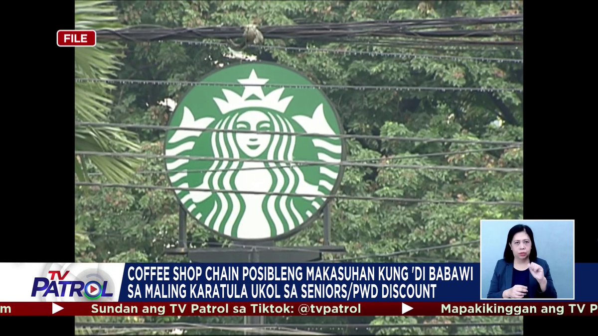Posibleng makasuhan ang isang higanteng coffee shop kung hindi ito babawi sa maling karatula na naglilimita sa diskwento para sa mga senior citizen at may kapansanan.