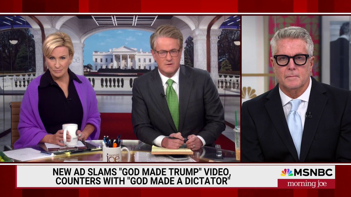 "What makes ads against Donald Trump so powerful, is using the weight of Donald Trump's own arrogance, own conceit, own flamboyance against him." — Joe Scarborough on The Lincoln Project's new political ad 'God made a dictator,' in response to the 'God made Trump' video