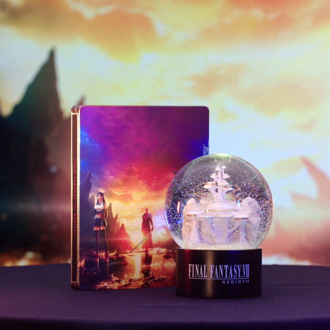 We're pleased to present a special Glitter Globe featuring The Gold Saucer from Final Fantasy VII Rebirth! #FF7R Exclusively available via the Square Enix Rewards Members Program, this limited collectible item can be secured through in store points: