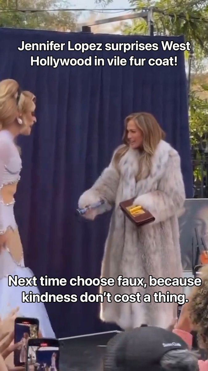 We’re so disappointed to see @jlo in a fur coat after previously swearing off fur 😞 Multiple animals were killed to make Jennifer Lopez’s coat 💔 She’s too beautiful to be wearing something so ugly!
